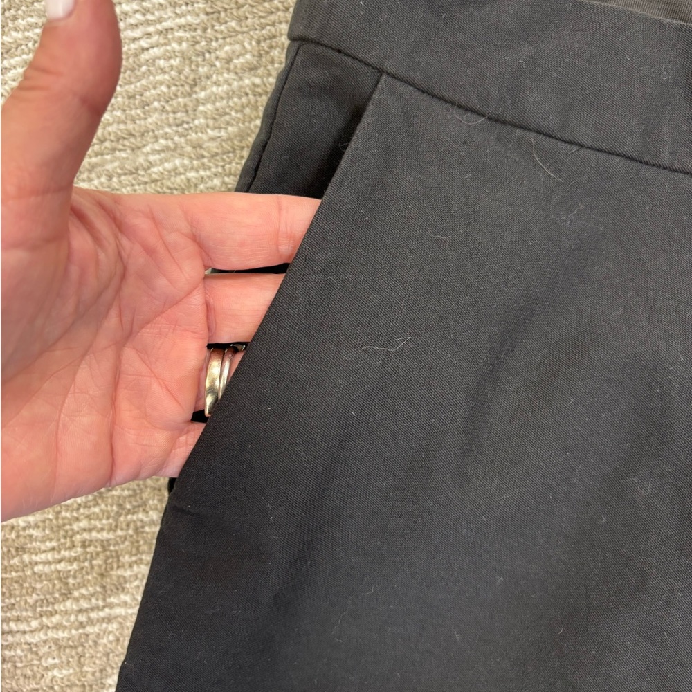 10 Crosby Derek Lam Black Ruched Slim-Leg Pants - Picture 5 of 14
